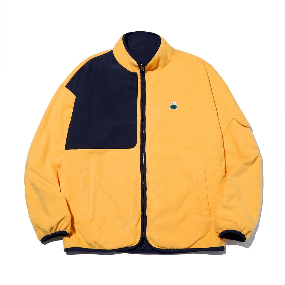 Reversible Fleece Jacket_Yellow