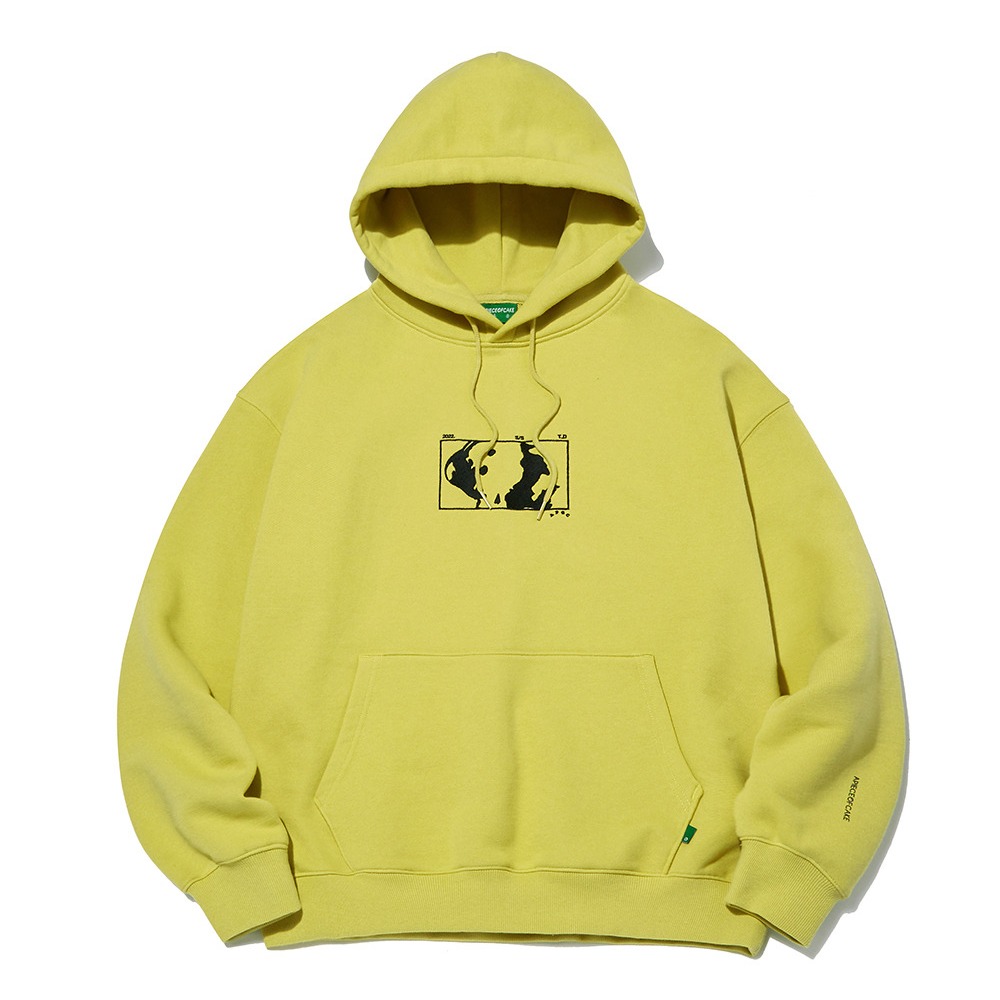 Square Graphic Hoodie_Lime Olive